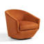 Fauteuil demi-tonneau pivotant rembourré Aunna