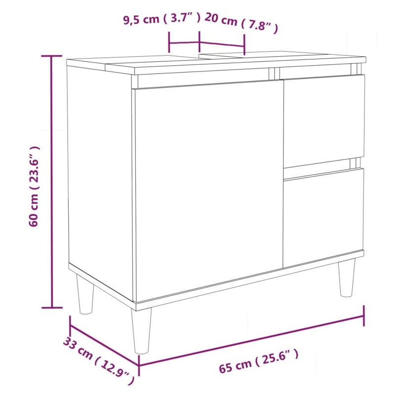 Wona Bathroom Furniture Suite, Dark Wood
