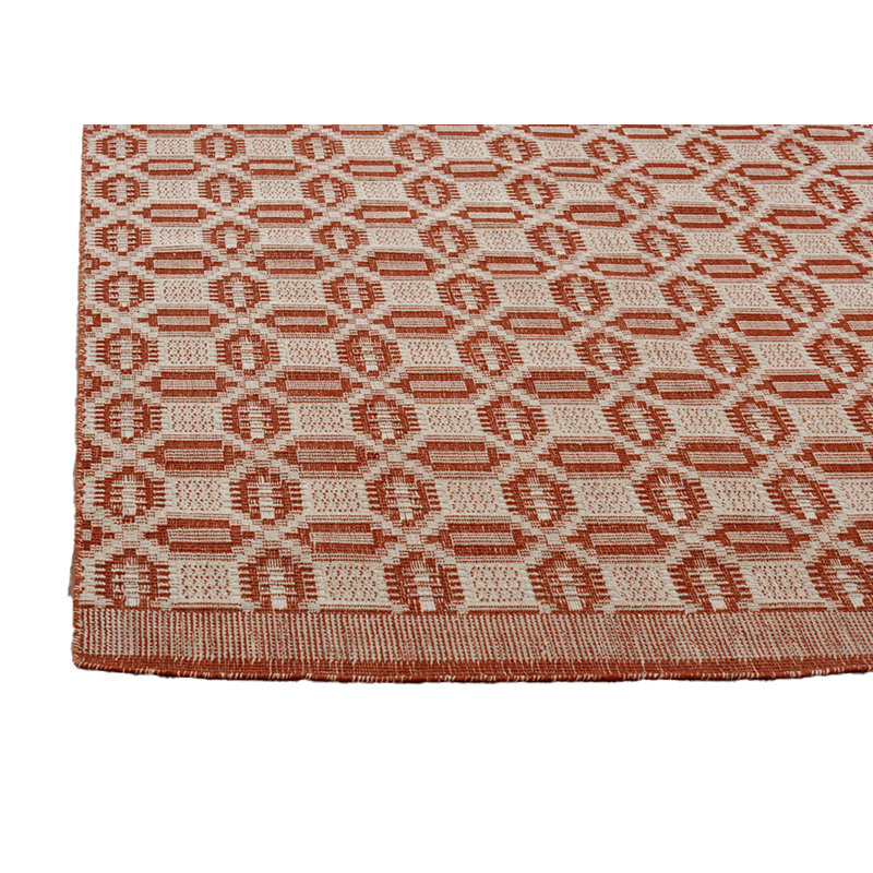 Lover's Knot Coverlet II Geometric Area Rug 7'6 x 9'6 in Rust