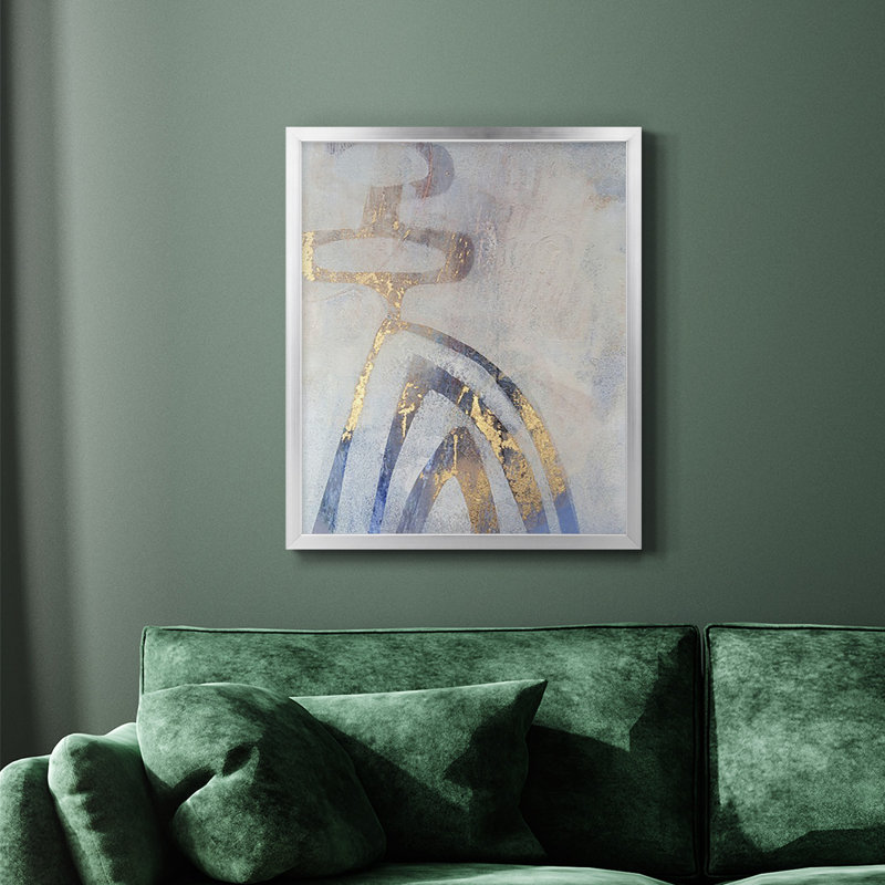 Toile encadrée de qualité supérieure Linx III - prête à être accrochée, Argent, H 24 po x l 20 po