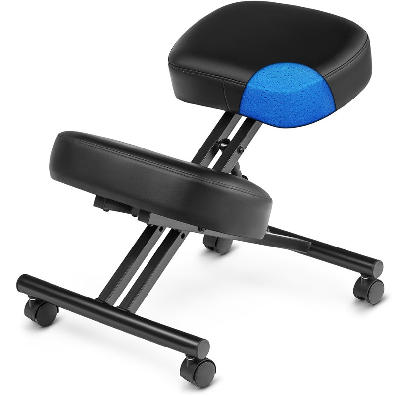 Adjustable Height Ergonomic Kneeling Chair with Footrest