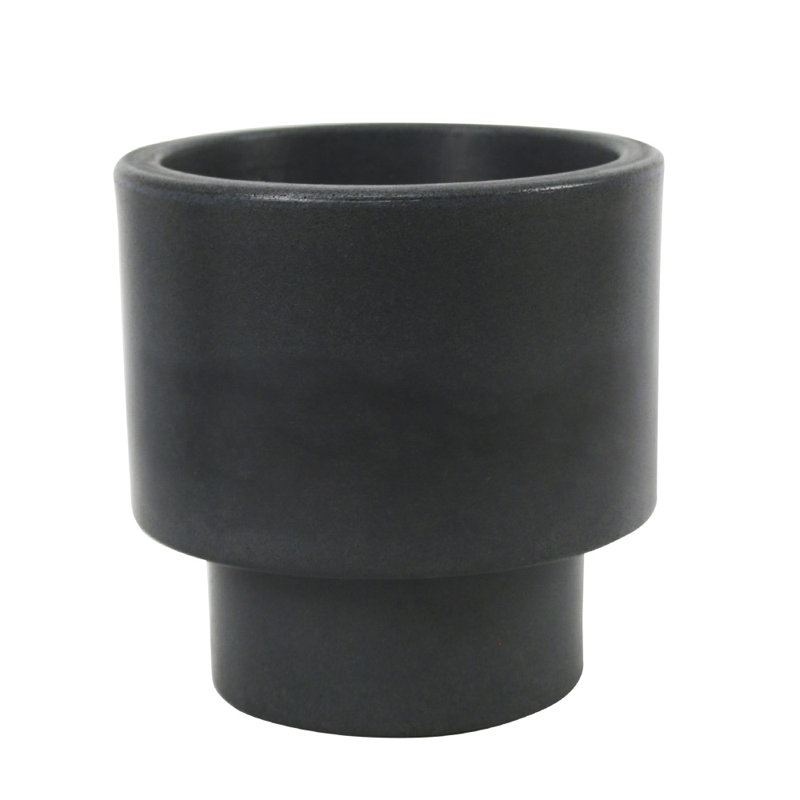 Pot à fleurs en polyéthylène Williard, H 10 po x l 7 po x P 7 po, Noir
