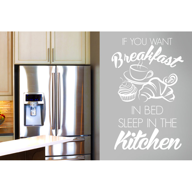 Food & Beverage Non-Wall Damaging Wall Decal, White