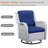 Schutt 3 Piece Outdoor Wicker Seating Group with Rocking & Swivel Chairs and Cushions-1576598139