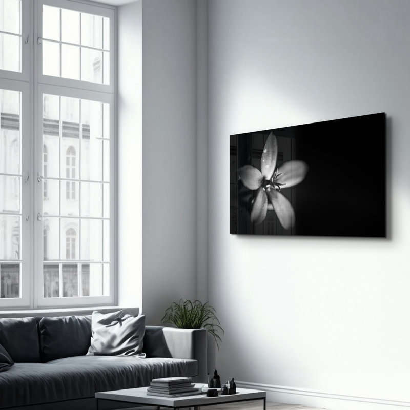 Élégante peinture murale en verre trempé de 13,8 po x 21,7 po | 100% verre trempé, épaisseur: 0,16 pouce | Imprimé UV pour des couleurs éclatantes | Parfait pour la décoration intérieure, le salon et les espaces de bureau