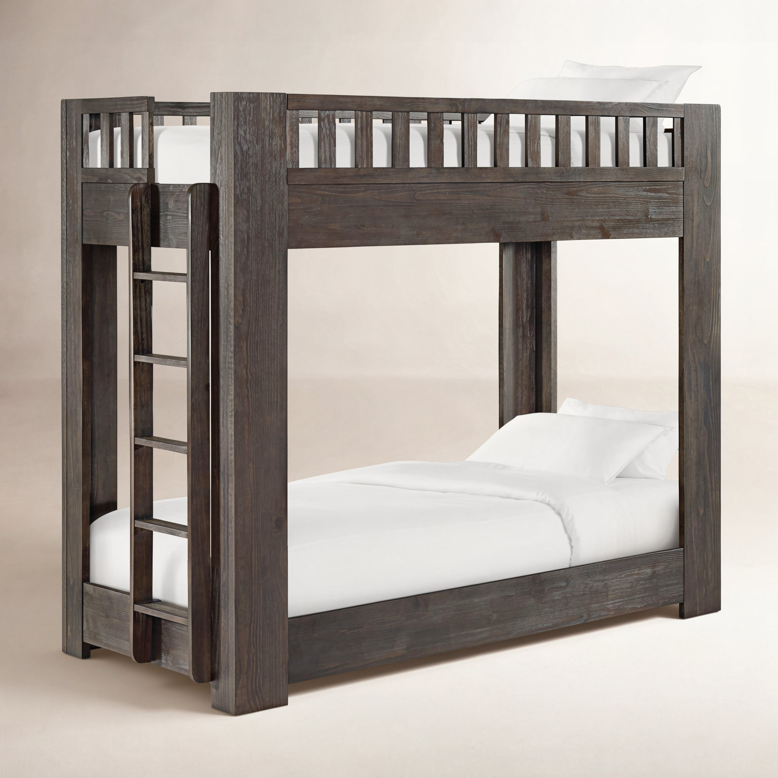 Albie Pine Bunk Bed, Twin, Cocoa