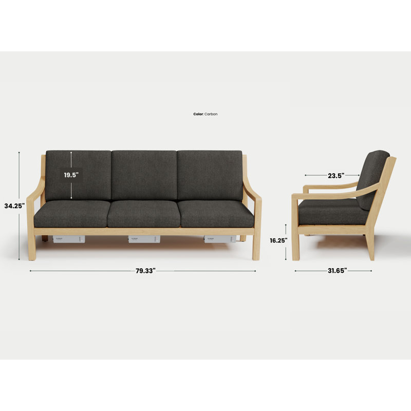 Solerno Heated Sofa Set, Eggshell