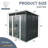 6Ft X 5Ft Outdoor Metal Storage Shed With Lockable Sliding Doors And Transparent Plate For Garden, Lawn-123794413