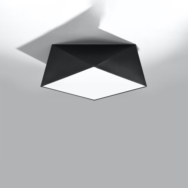 Carden Flush Mount, Black, 15cm H x 40cm W x 40cm D
