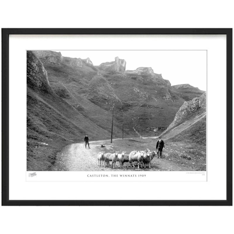 Castleton, The Winnats 1909 - Single Picture Frame Print, 45cm H x 60cm W x 2.3cm D