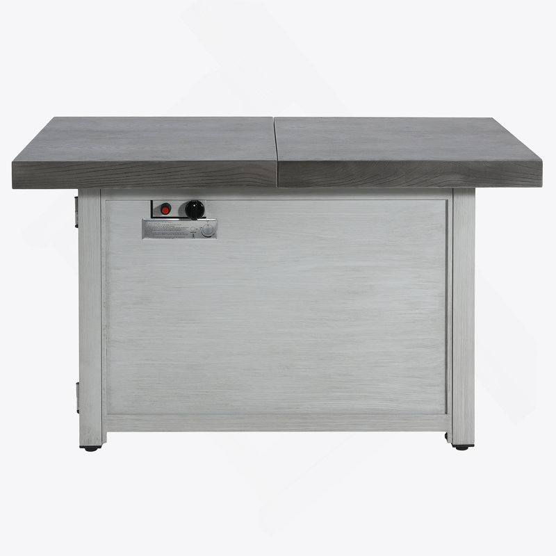 Table de foyer extensible rectangulaire en alliage d'aluminium, 50 000 BTU