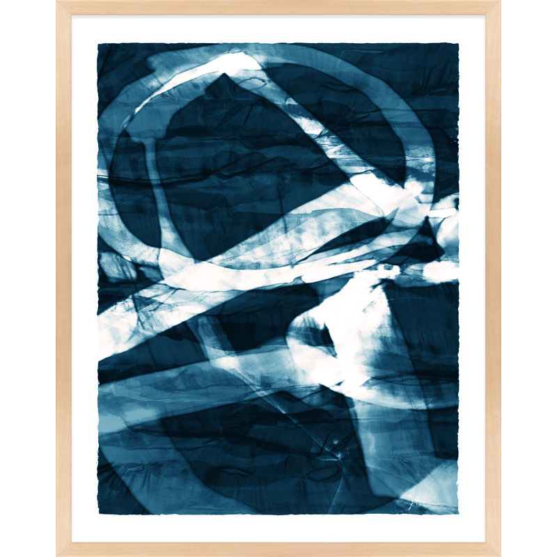 Convergence Indigo 2 Print by Jacques Pilon, Maple Wood, 30" H x 24" W x 1.25" D