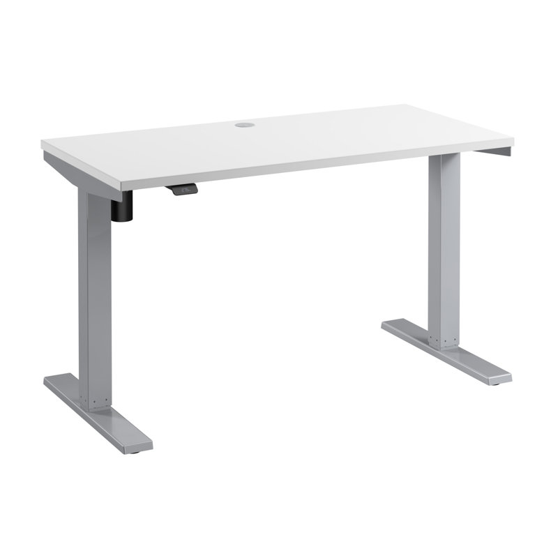 Height Adjustable Standing Desk, 47.6" W x 23.35" D, White
