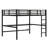 Metal Loft Bed With Power Outlet And LED Lighted, Space-Saving