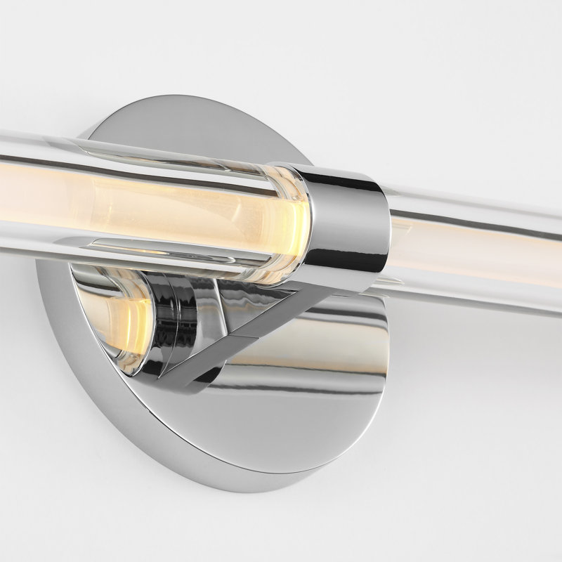 Reiya Round 1 - Light LED Vanity Light, 5" H x 36" W x 2.8" D, Chrome