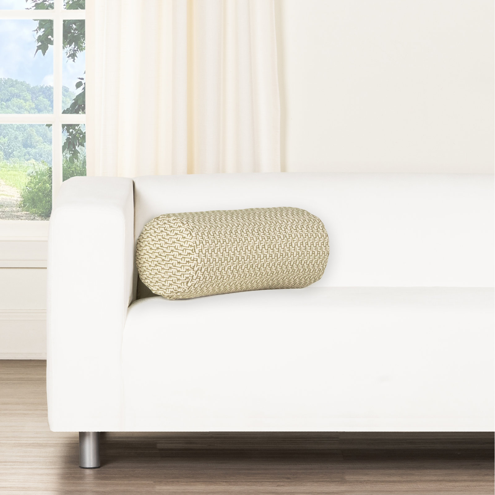 Cascade 21" x 8" Throw Pillow, Green