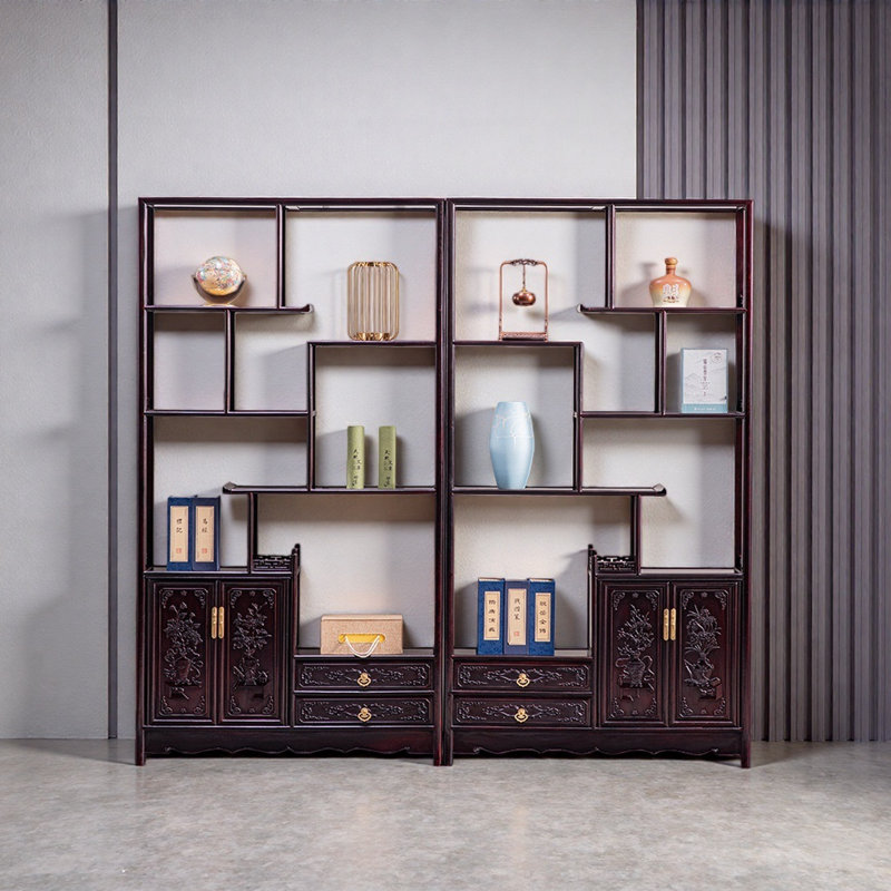New Chinese Retro Simple Style Bookcase