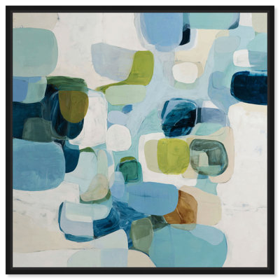 «Glacial Echo I», reproduction d'art sur toile encadrée par Art Remedy, cadre noir, 12 x 12