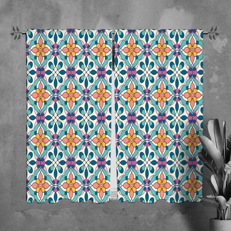 Terriell Polyester Room Darkening Curtain Pair, L 20 po x L 61 po