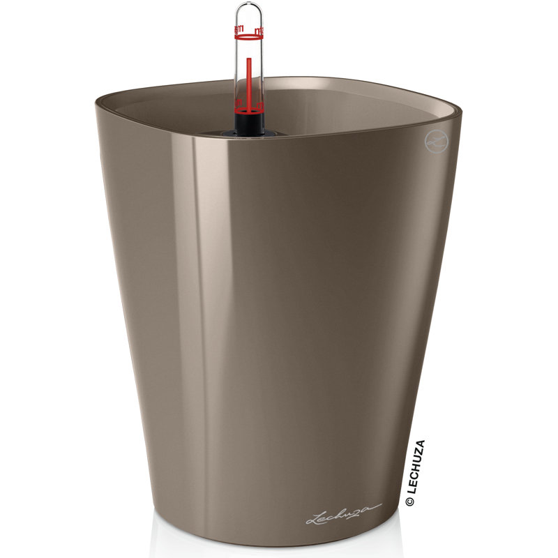 Deltini Pot Planter, Taupe, 13cm H x 10cm W x 10cm D