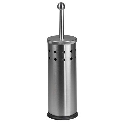 Ensemble de brosse de toilette ventilée | Brosse et support pour cuvette de toilette en acier inoxydable | Supports pour salles de bain | Porte-brosse moderne et contemporain