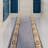 Custom Size Runner Rug Choose Your Length Flower Bordered Design Gray Color-754669175