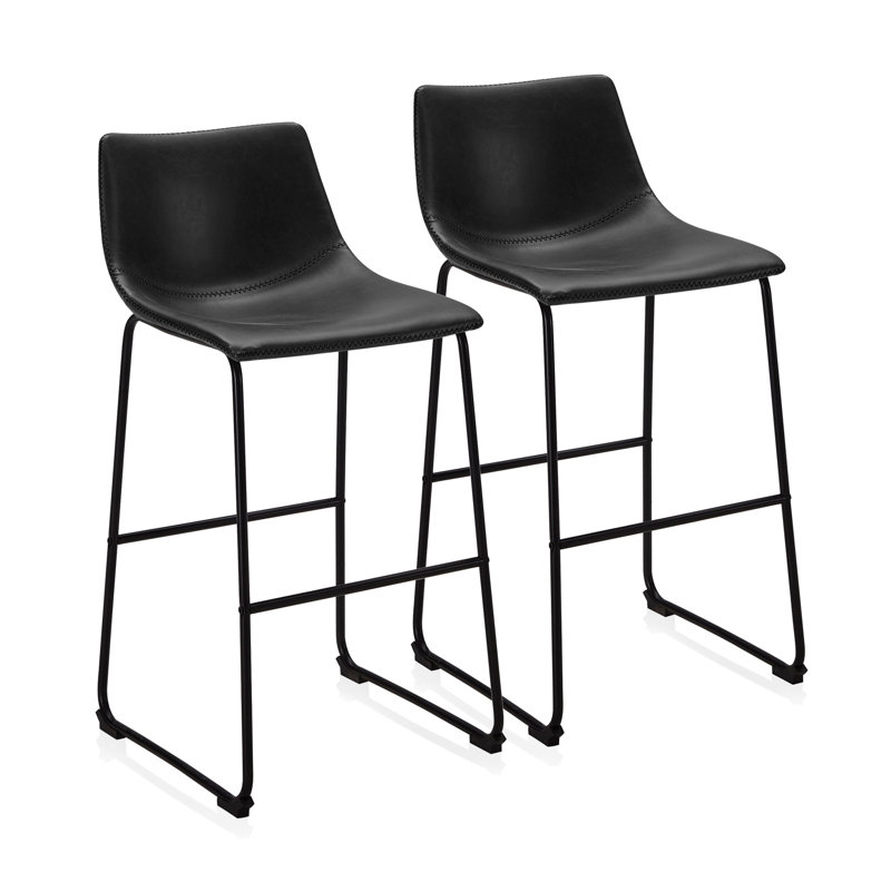 Chaise Mainville, Noir, Tabouret de bar (siège d'une hauteur de 28,74 po)