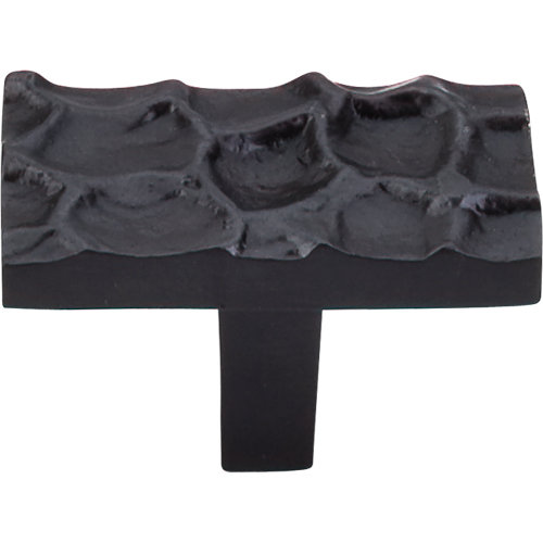 Cobblestone 1 7/8" Length Rectangle Knob, Coal Black