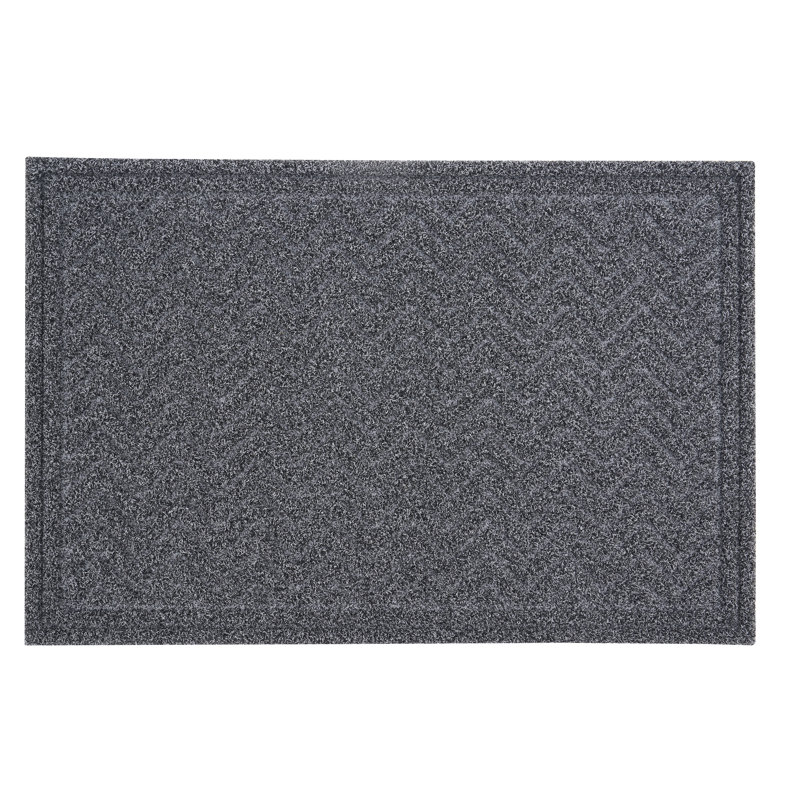 Paillasson Charneka antidérapant pour entrée, 24 po x 35 po, imperméable, mat, Gris