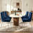 Velvet Upholstered Side Chair With Silver Legs-5490005-58014390