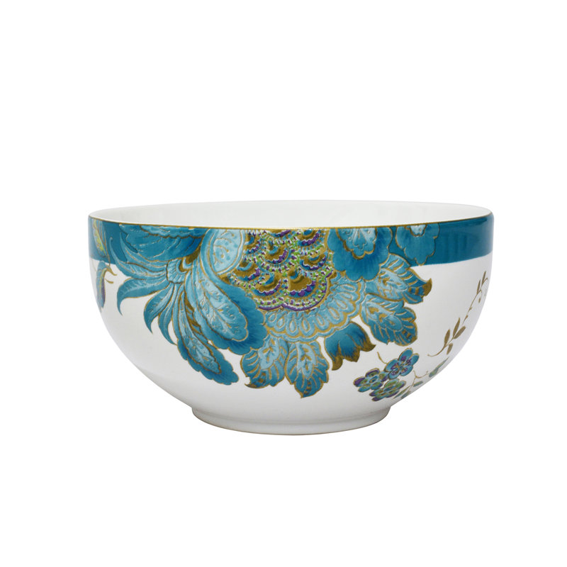 Eliza Teal and White Porcelain 16-Piece Dinnerware Set