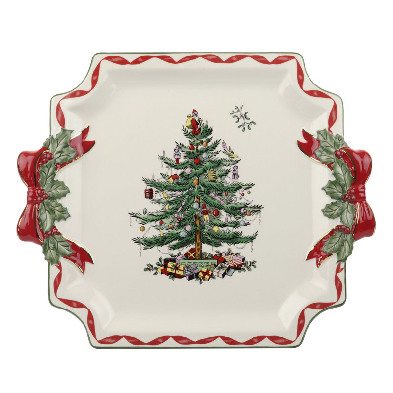  plat Carré De Rubans Christmas Tree