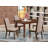 Mahogany Finish Solid Wood Top - Upholstered Dining Room Set with Butterfly Leaf-1335473038-1335473039
