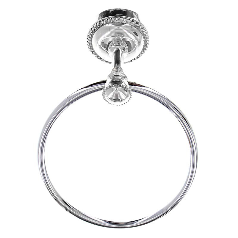 Equestre Towel Ring, Polished Nickel