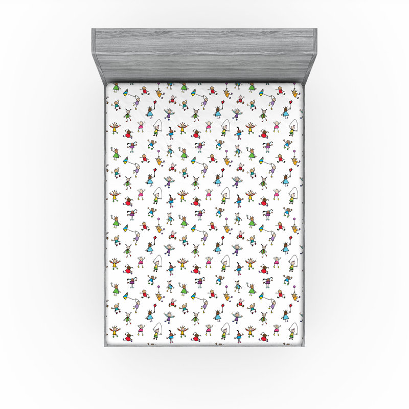 Multicolore Ambesonne, Drap-housse très grand californien