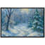«Blue Winter Forest Path», reproduction d'art encadrée sur toile encadrée-674259608-674259609