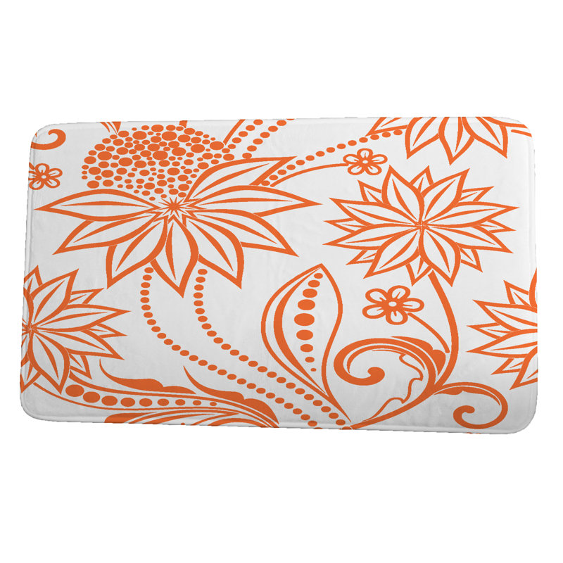 Tapis pour salle de bain Lower Failand, H 18 po x L 30 po, Orange