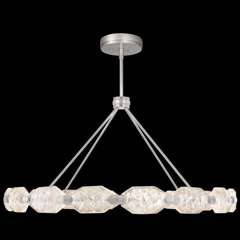 Allison Paladino 32 - Light Chandelier, Platinized Silver