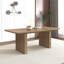 Table de salle à manger moderne, table de cuisine avec base à double piédestal robuste