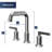 Karran 2-Handle Three Hole Widespread Bathroom Faucet with Matching Pop-up Drain-102098620