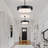 5 - Light Black Dimmable Drum Chandelier-1416444599