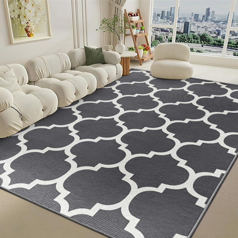 Amandip Polypropylene Centered View Soft feel Printed Area Rug, Rectangle 40 x 60cm