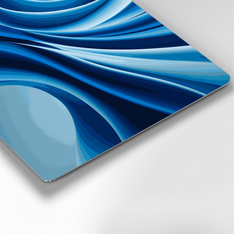 Gradient Abstract 16, art mural en métal bleu, H 11 po x l 14 po