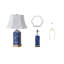Ensemble de lampes de table en céramique à intensité variable de 24 po avec ports USB et type C Monchat