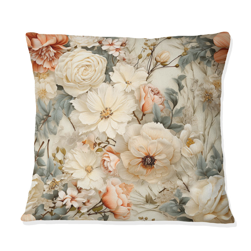 Coussin Beige, H 18 po x l 18 po