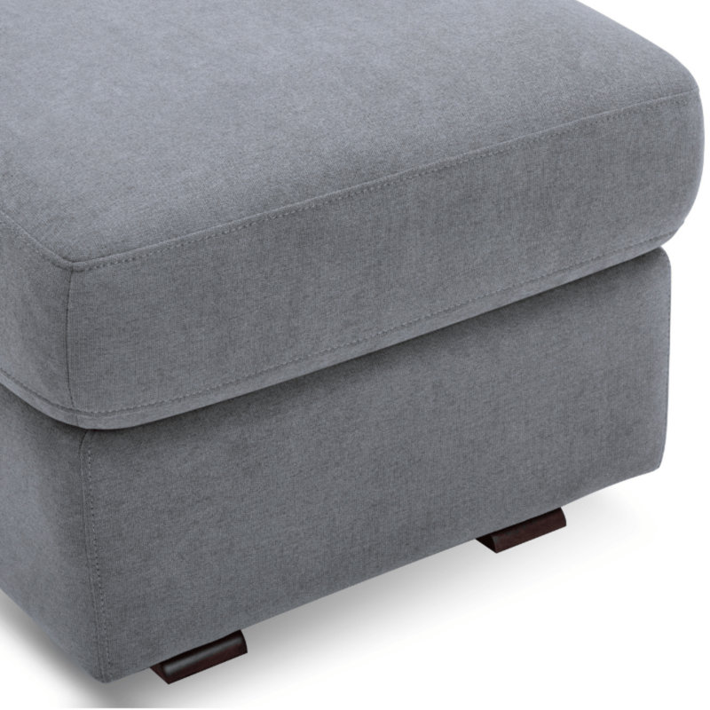 The Gliding Ottoman, Gray Cotton Blen
