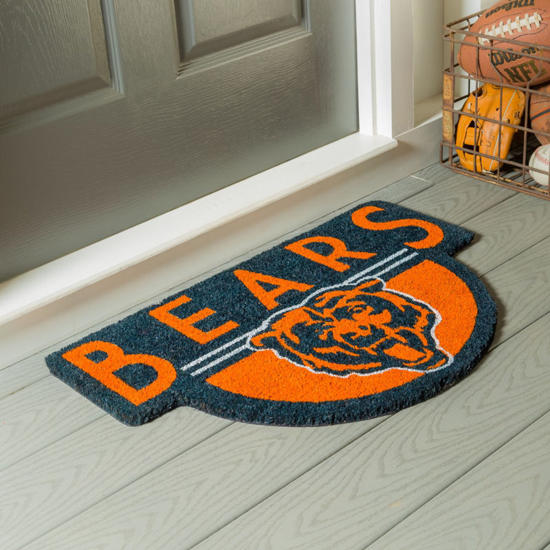 NFL Shaped Coir Outdoor Welcome Mat, Bears