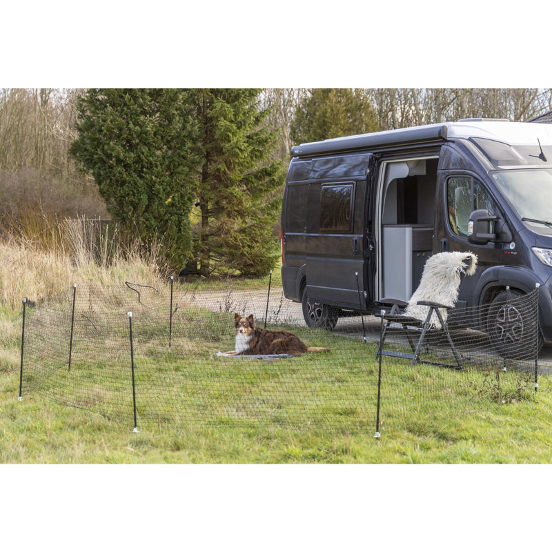 TRIXIE Portable Pet Fence, Mesh Dog Playpen, Ideal Outdoor Camping Fence, Easy to Transport
