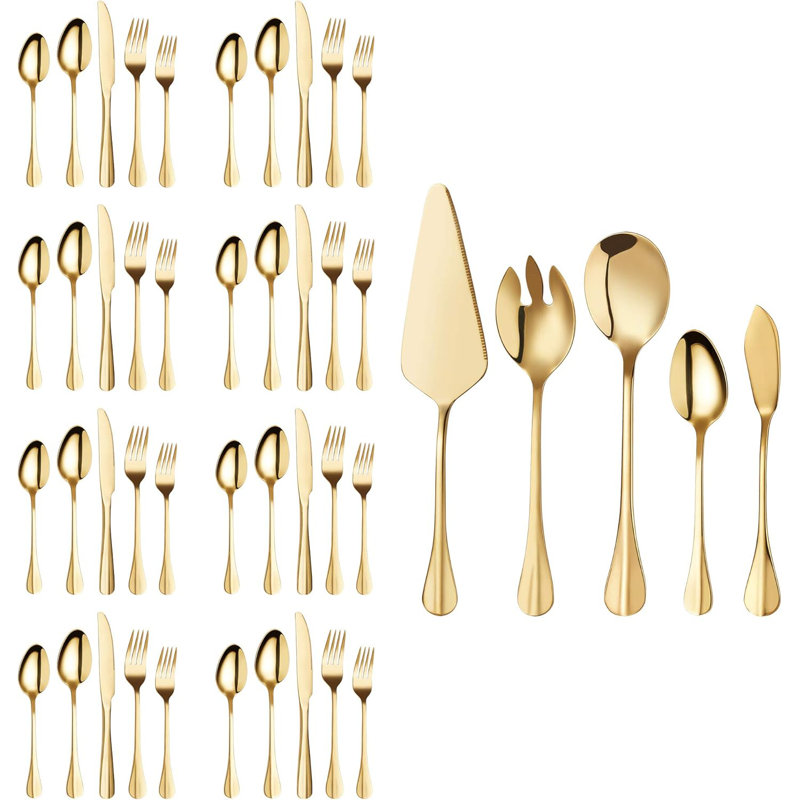 Gold And Silver Tableware Set