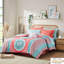 Full Comforter With Sheets - Coral Medallion Embroidery